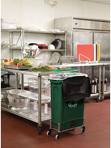 Rubbermaid Commercial Products Slim Jim Plastic Rectangular Trash/Garbage Can/Bin with Venting Channels, 16 GAL, Black, for Kitchens/Classrooms/Offices/Back of House - Image 4