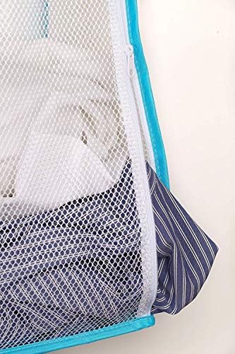 Store & Score Over The Door Hanging Kids Fun LED Basketball Light-Up Collapsible Mesh Laundry Hamper Basket, Toy Chest, Heavy Duty Metal Hooks Included. Patent Pending - Image 3