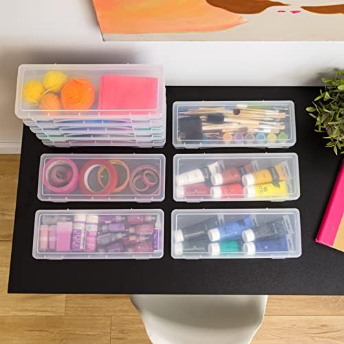 IRIS USA Clear Cases |Made in USA| Plastic Box Organizers (6-Pack)- Large - Image 6