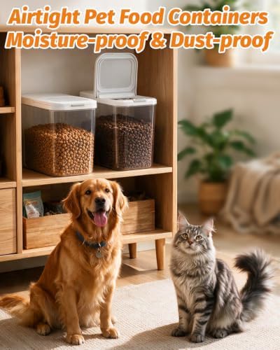 Pet Dog Food Storage Containers 12 - 14 Lbs with Flip-Top Lid ½ Cup Scoop - Image 5