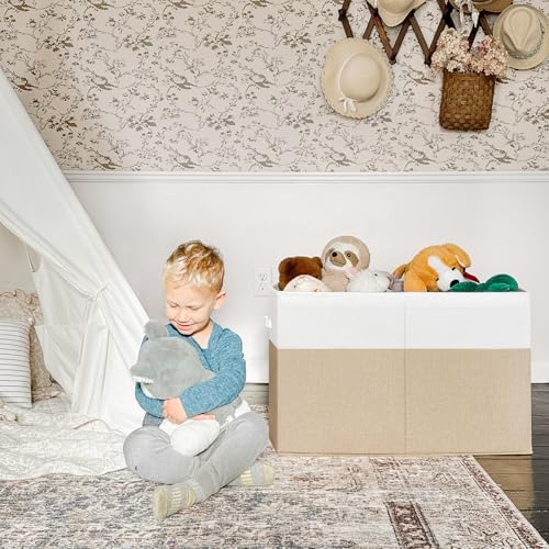 INDRESSME 122L Large Toy Storage Box with Lid Collapsible Toy Chest - Image 3