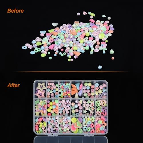 CGCG 3-Pack 18-Grid Clear Plastic Beads Organizer Box 7.9x5.8 - Image 6