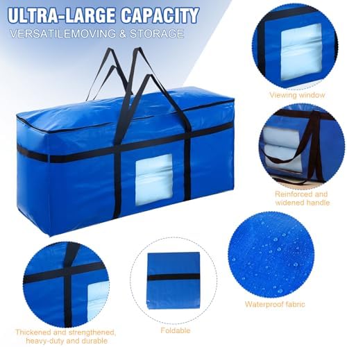 60 Gallon Extra Large Storage Bag, Heavy Duty Moving Bag, 1 Pack - Image 4
