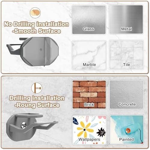 Niunuerga 48 Pack Adhesive Hat Hooks for Wall, Super Strong Hat Rack for Baseball Caps, Minimalist Hat Organizer Display for Home Decor, Hat Hangers Holder for Wall, Door, Closet, No Drilling (Gray) - Image 5