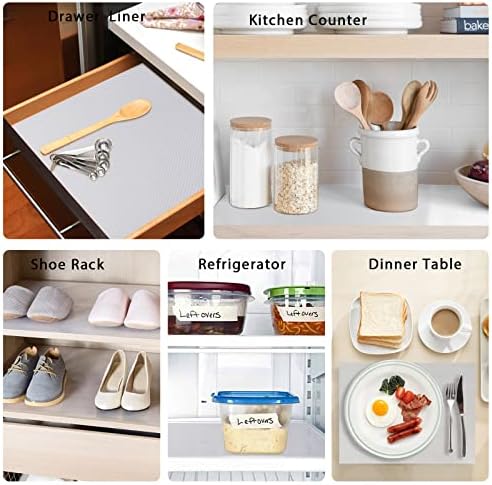Aiosscd 15PCS Shelf Mats Refrigerator Liners Washable Refrigerator Pads Fridge Mats Drawer Placemats Home Kitchen Gadgets Accessories Organization for Top Freezer(White) - Image 6