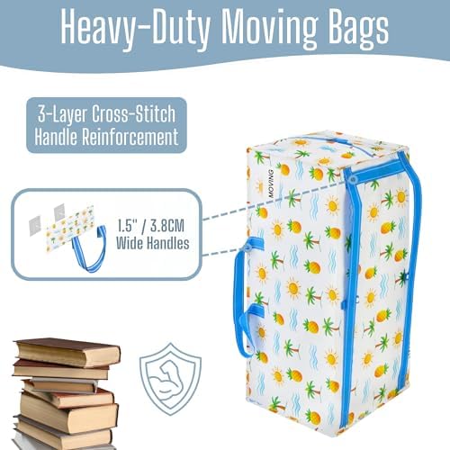 VENO 8 Pack Heavy Duty Moving Bags with Backpack Straps, Zippers & Handles, Extra Large Packing Bags for College Dorm Essentials, Moving Supplies Alternative to Cardboard Moving Boxes - Image 3