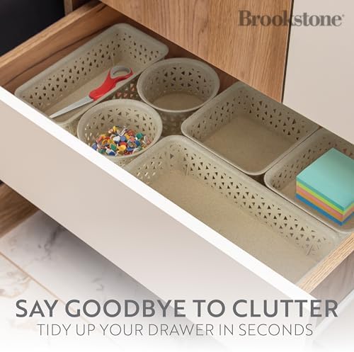 BROOKSTONE, 10-Piece Multi-Purpose Organizing Set – Nesting Baskets for Drawers & Vanity, Customizable Storage, Eco-Friendly, Versatile for Home, Office, Bathroom, and Kitchen - Image 2