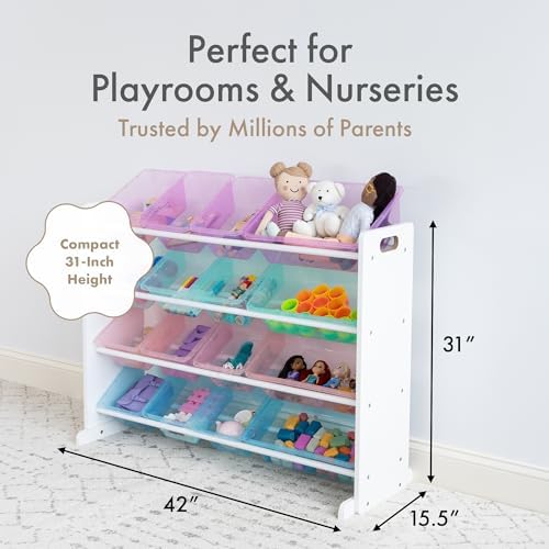 Humble Crew Kids Toy Organizer with 16 Bins, 4 Tier Storage for Playroom - Image 6