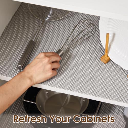Shelf Liner for Kitchen Cabinets and Drawers, Light Grey, 12" x 120" - Image 3