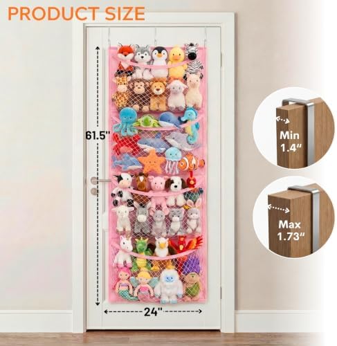 Ofiray-home Cotton Over The Door Stuffed Animal Storage - Image 4