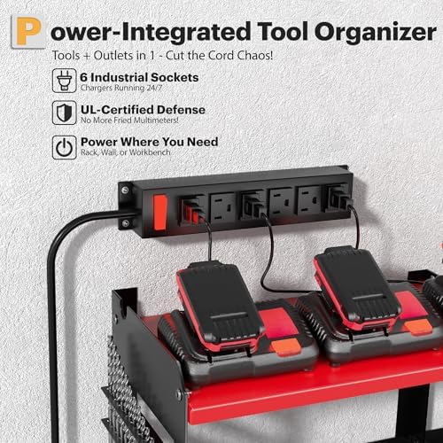 Spampur Power Tool Organizer Wall Mount with Charging Station - Image 4
