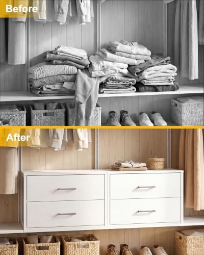 Fixwal Closet Drawers for Clothes, 2 Pack, 4 Drawers Stackable, 21.2" Wide - Image 7