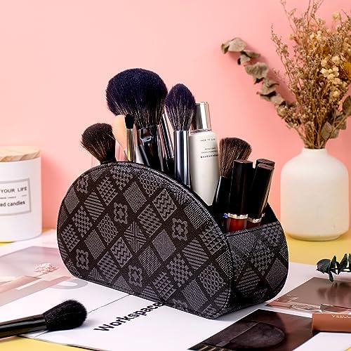 Remote Control Holders Organizer Box with 5 Compartment PU Leather Caddy - Image 5