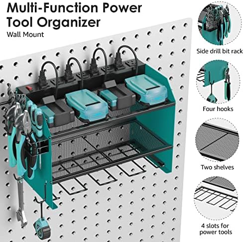 CCCEI Wall Mount Modular Tool Charging Organizer, NavyBlue, 1 Pack, 3 Tier. - Image 5