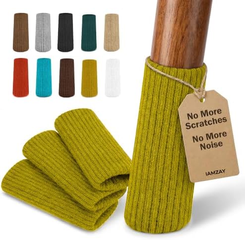 IAMZAY Chair Leg Socks 16 Pcs Gold Furniture Leg Covers Floor Protectors by Home