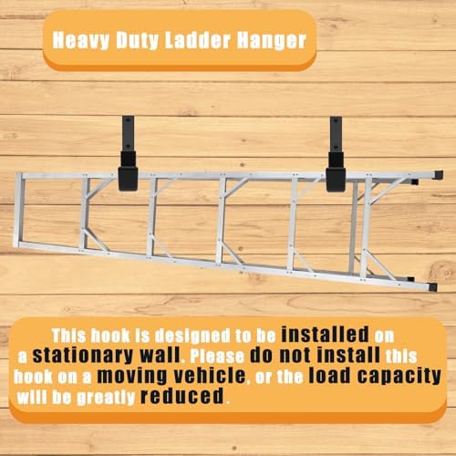 Heavy Duty Garage Hooks, Ladder Hangers for Garage Wall, Black, 8 S - Image 4