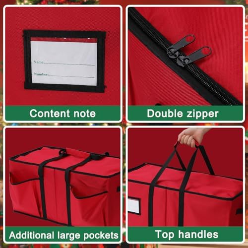 Christmas Decoration Organizer Ornament Holder Village Storage Chest Box，Tree Keepers Ornament Ball Storage，Santas Bags Storage - Image 3