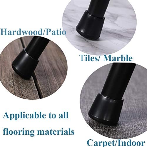 Chair Leg Tips Caps Non-Slip Rubber Leg Tips 1” Inner Diameter Furnigear -Black Chair Leg Floor Protectors Round, 64 Pack - Image 3