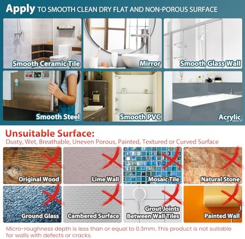 TAILI Shower Caddy Suction Cup, Bathroom Organizer Shelf Grey - Image 7