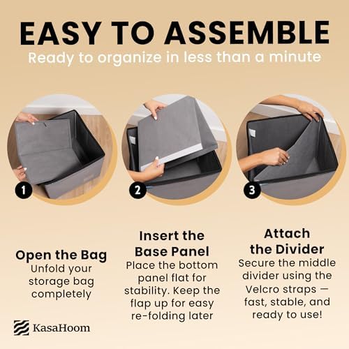Clothes Hanger Organizer Bags, 2 Pack, Gray, Holds 100+ Hangers - Image 5