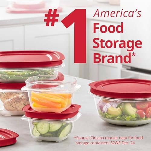 Rubbermaid EasyStore Large Containers, Set, Food Storage Containers with Lids, 18-Piece (Pack of 2) - Image 5