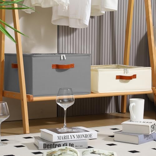 Foyego Wine Glass Storage Box, 2 Pack, Gray - Image 2