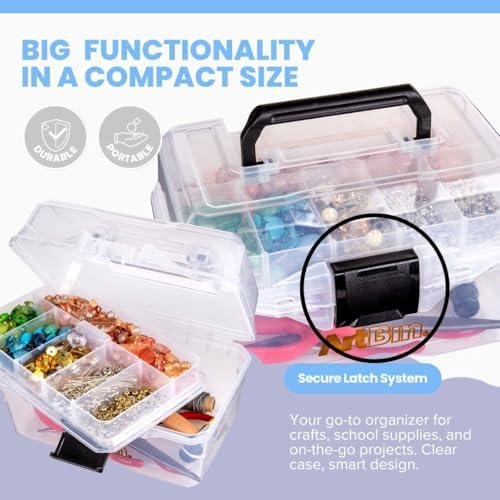 ArtBin Small Project Box with Lift-Out Tray, Clear - Image 2