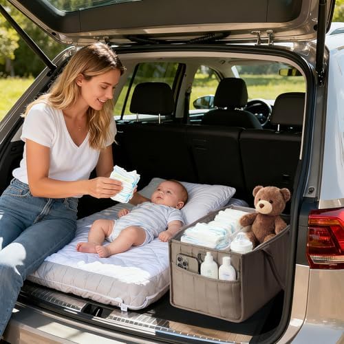 Baby Diaper Caddy Organizer, Portable Nursery Storage Basket - Image 7