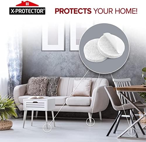 Felt Furniture Pads X-Protector - 48 PCS 1" - Premium Felt Pads (White) - Image 6