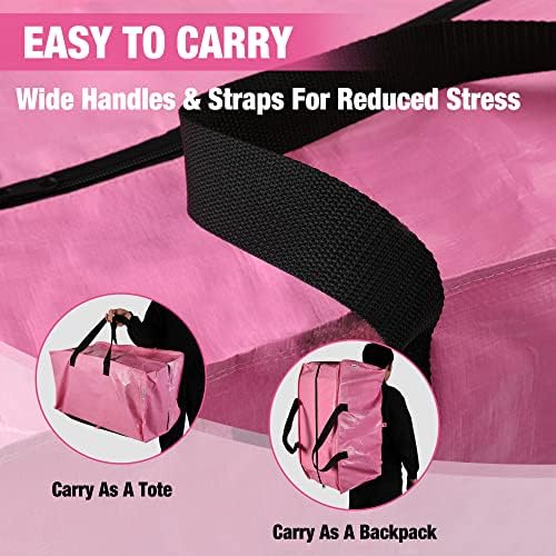 WORKPRO 6 Pack Extra Large Moving Bags with Backpack Straps & Handles - Image 4