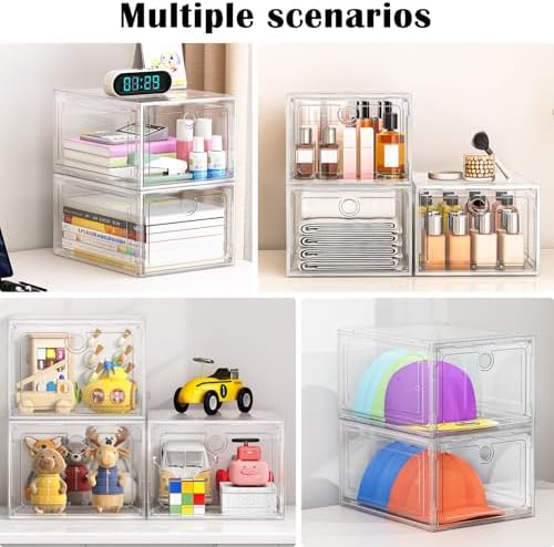 ARSTPEOE 12-Pack Shoe Storage Boxes Clear Magnetic Stackable - Image 5