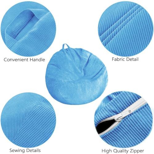 Stuffed Animal Storage Bean Bag Chair Cover (No Filler) Washable - Image 3