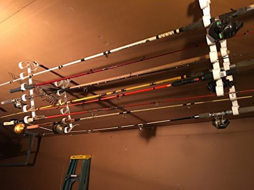 Storage Rack for Garage Doors with Hooks for Fishing Rods, Kayak Paddles and More - Image 5