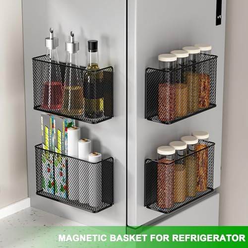 Magnetic Shelf Fridge Basket Bin for Washer Dryer Locker Whiteboard Cabinet - Image 3