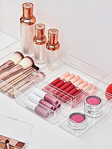 SMARTAKE 16 PCS Drawer Organizer, 5-Size Desk Bathroom Drawer Organizer - Image 3