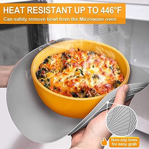 Silicone Microwave Mats, Walfos Heat Resistant Multi-Purpose Microwave Trivet Mat, Non-Slip, BPA Free and Dishwasher Safe, Perfect for Microwave, Oven and Hot Pan, 2 Pieces - Image 5