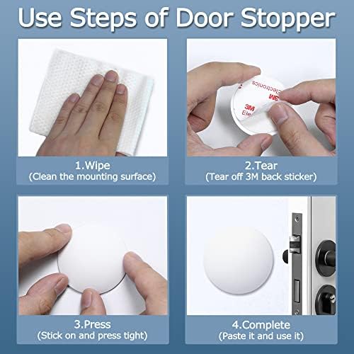 Door Stoppers Wall Protector Buffer Guard Doorknob Door Handle Bumper Self Adhesive Silencer Soft Rubber Crash Pad for Home Office - Image 3