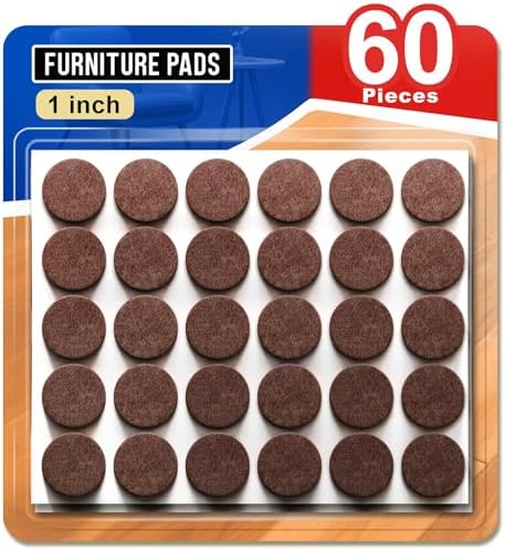Ansible 60 PCS Felt Furniture Pads 1" for Hardwood Floors by Ansible