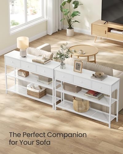 SONGMICS Console Table with 3 Fabric Drawers, Narrow Entryway Furniture - Image 7