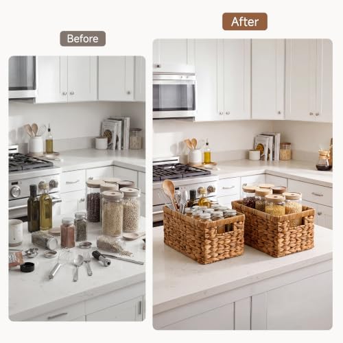 StorageWorks Decorative Baskets, Hyacinth Storage Baskets for Organizing - Image 6