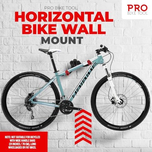 PRO BIKE TOOL Bike Rack for Garage Wall Mount - Horizontal Bike Storage - Image 2