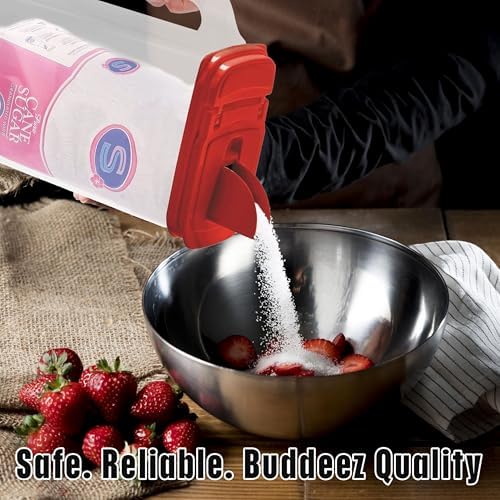 Buddeez Clear Pantry Storage Container, Dry Storage, 4 Quart, Red Lid - Image 5