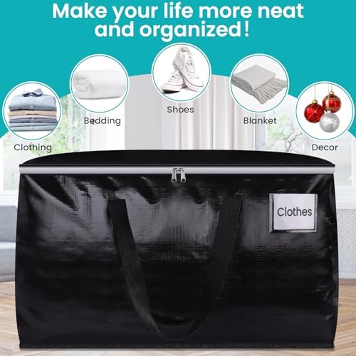 Large Heavy Duty Moving Bags, 93L Reusable Packing Bags, 10 Pack - Image 5