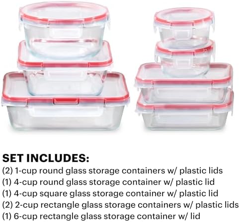 Pyrex Freshlock (7-Pack) Glass Food Storage Containers Set (1, 2, 4 Cup) - Image 3