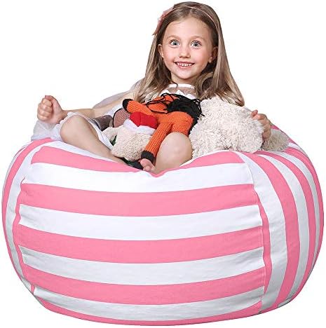 WEKAPO Stuffed Animal Storage Bean Bag Chair Cover for Kids by Wekapo