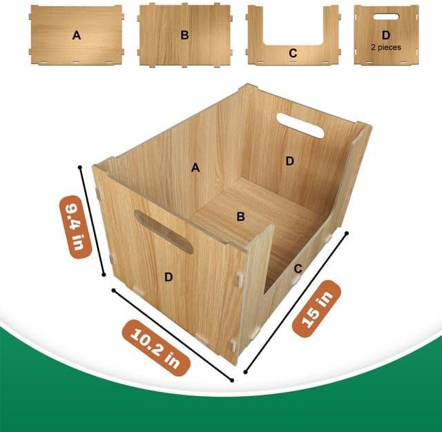 Stackable Storage Bins Open Front for Pantry Storage, 4 Pack - Image 2
