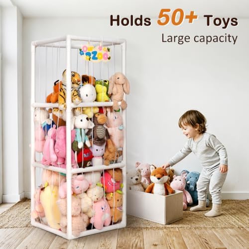 Stuffed Animal Storage Zoo Holder Space Save, PVC Stuffed Animal Organizer - Image 6