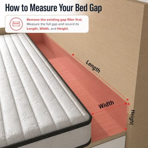 SAMTY Bed Gap Filler for headboard Space Gap Filler Bolster Pillow Stopper for Sofa Crack Filler Between Headboard and Mattress Extender 79x4x4 Inch - Image 2