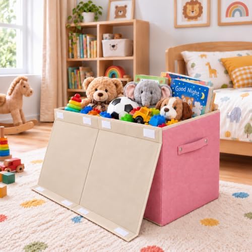 Large Toy Box Chest Storage with Flip-Top Lid, Kids Toy Storage Bin Boxes - Image 2