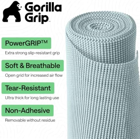 GORILLA GRIP powerGRIP Drawer Shelf and Cabinet Liner, 17.5"x20', Spa Blue - Image 2